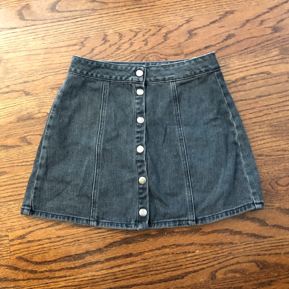 Brandy Melville Button Up Jean Skirt
